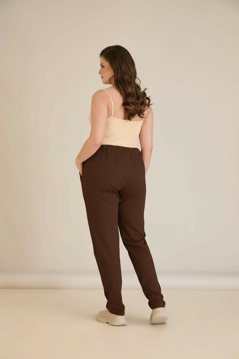 Αθλητικο παντελονι φορμα Daily σε μεγάλα μεγέθη - Καφέ