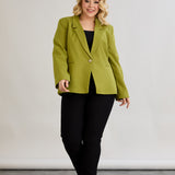 Κομψό και μοντέρνο σακάκι με φόδρα  και ένα κουμπί σε μεγάλα μεγέθη- Πιστάτσιο