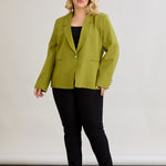 Κομψό και μοντέρνο σακάκι με φόδρα  και ένα κουμπί σε μεγάλα μεγέθη- Πιστάτσιο