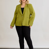 Κομψό και μοντέρνο σακάκι με φόδρα  και ένα κουμπί σε μεγάλα μεγέθη- Πιστάτσιο