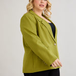 Κομψό και μοντέρνο σακάκι με φόδρα  και ένα κουμπί σε μεγάλα μεγέθη- Πιστάτσιο