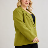 Κομψό και μοντέρνο σακάκι με φόδρα  και ένα κουμπί σε μεγάλα μεγέθη- Πιστάτσιο