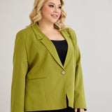 Κομψό και μοντέρνο σακάκι με φόδρα  και ένα κουμπί σε μεγάλα μεγέθη- Πιστάτσιο