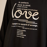 Βαμβακερή τουνίκ με ασημί στάμπα Love