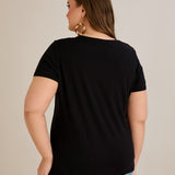 Μπλούζα βισκόζης με εκτύπωση 1 - Lady 10881