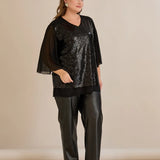 Αμπιγιέ τουνίκ από μουσελίνα και παγιέτες