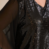 Αμπιγιέ τουνίκ από μουσελίνα και παγιέτες