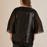 Αμπιγιέ τουνίκ από μουσελίνα και παγιέτες