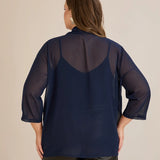 Γιορτινή κάπα από μουσελίνα – Σκούρο μπλε