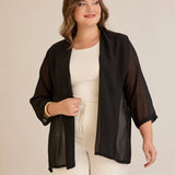 Γιορτινή κάπα από μουσελίνα σε Μαύρο χρώμα σε μεγάλα μεγέθη