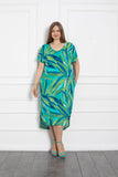Καλοκαιρινό φόρεμα Tropic colors σε μεγάλα μεγέθη