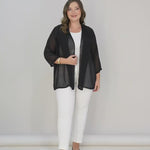 Γιορτινή κάπα από μουσελίνα σε Μαύρο χρώμα σε μεγάλα μεγέθη