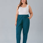 Αθλητικό παντελόνι με ελαστική μανσέτα σε μεγάλα μεγέθη - Τιρκουάζ