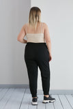 Γυναικείο παντελόνι από ζορζέτα σε μεγάλα μεγέθη
