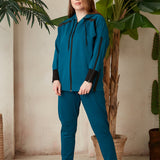 Γυναικεία αθλητική φόρμα παντελόνι "Daily" σε μεγάλα μεγέθη - Μπλε