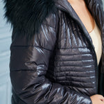 Μακρύ μπουφάν "'Χειμερινό μαργαριτάρι'' σε μεγάλα μεγέθη