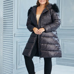 Μακρύ μπουφάν "'Χειμερινό μαργαριτάρι'' σε μεγάλα μεγέθη