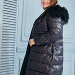 Μακρύ μπουφάν "'Χειμερινό μαργαριτάρι'' σε μεγάλα μεγέθη