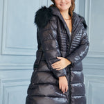 Μακρύ μπουφάν "'Χειμερινό μαργαριτάρι'' σε μεγάλα μεγέθη