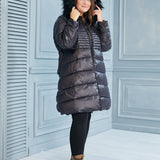 Μακρύ μπουφάν "'Χειμερινό μαργαριτάρι'' σε μεγάλα μεγέθη