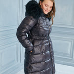 Μακρύ μπουφάν "'Χειμερινό μαργαριτάρι'' σε μεγάλα μεγέθη