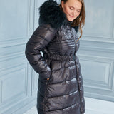 Μακρύ μπουφάν "'Χειμερινό μαργαριτάρι'' σε μεγάλα μεγέθη