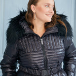 Μακρύ μπουφάν "'Χειμερινό μαργαριτάρι'' σε μεγάλα μεγέθη