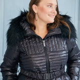 Μακρύ μπουφάν "'Χειμερινό μαργαριτάρι'' σε μεγάλα μεγέθη