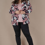 Φλοράλ σακάκι μεγάλα μεγέθη  - Ροζ