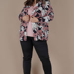 Φλοράλ σακάκι μεγάλα μεγέθη  - Ροζ