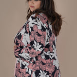 Φλοράλ σακάκι μεγάλα μεγέθη  - Ροζ