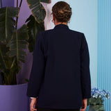 Γυναικείο ανοιξιάτικο μπλέιζερ σε μεγάλα μεγέθη  - Σκούρο Μπλε