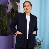 Макси пролетен блейзер - тъмноΜπλέ