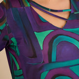 Φόρεμα σε Α γραμμή με πρωτότυπο ντεκολτέ