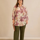 Κομψό πουκάμισο με φλοράλ σχέδιο – Σάπιο μήλο