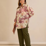 Κομψό πουκάμισο με φλοράλ σχέδιο – Σάπιο μήλο