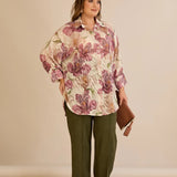 Κομψό πουκάμισο με φλοράλ σχέδιο – Σάπιο μήλο