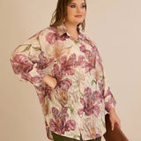 Κομψό πουκάμισο με φλοράλ σχέδιο – Σάπιο μήλο