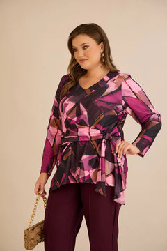 Μπλούζα με κορδόνια – Ροζ