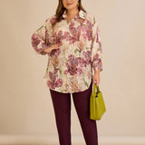 Κομψό πουκάμισο με φλοράλ σχέδιο – Σάπιο μήλο