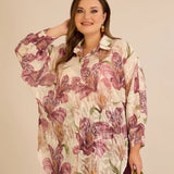 Κομψό πουκάμισο με φλοράλ σχέδιο – Σάπιο μήλο