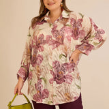 Κομψό πουκάμισο με φλοράλ σχέδιο – Σάπιο μήλο