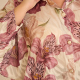 Κομψό πουκάμισο με φλοράλ σχέδιο – Σάπιο μήλο