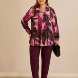 Τουνίκ πουκάμισο με καρφίτσα σε Ροζ χρώμα σε μεγάλα μεγέθη