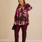 Τουνίκ πουκάμισο με καρφίτσα σε Ροζ χρώμα σε μεγάλα μεγέθη