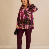 Τουνίκ πουκάμισο με καρφίτσα σε Ροζ χρώμα σε μεγάλα μεγέθη