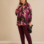 Τουνίκ πουκάμισο με καρφίτσα σε Ροζ χρώμα σε μεγάλα μεγέθη