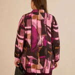 Τουνίκ πουκάμισο με καρφίτσα σε Ροζ χρώμα σε μεγάλα μεγέθη