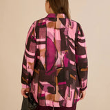 Τουνίκ πουκάμισο με καρφίτσα σε Ροζ χρώμα σε μεγάλα μεγέθη