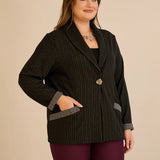 Σπορ-κομψό σακάκι με ρίγες LUREX